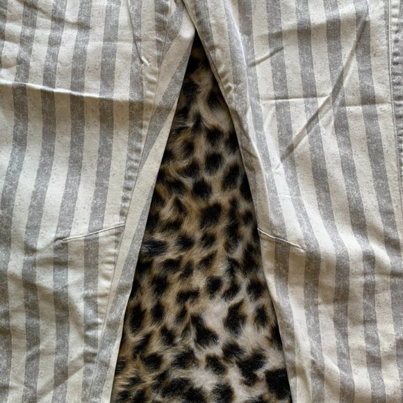 FREE PEOPLE. Striped Denim Trouser. - Picture 3 of 6